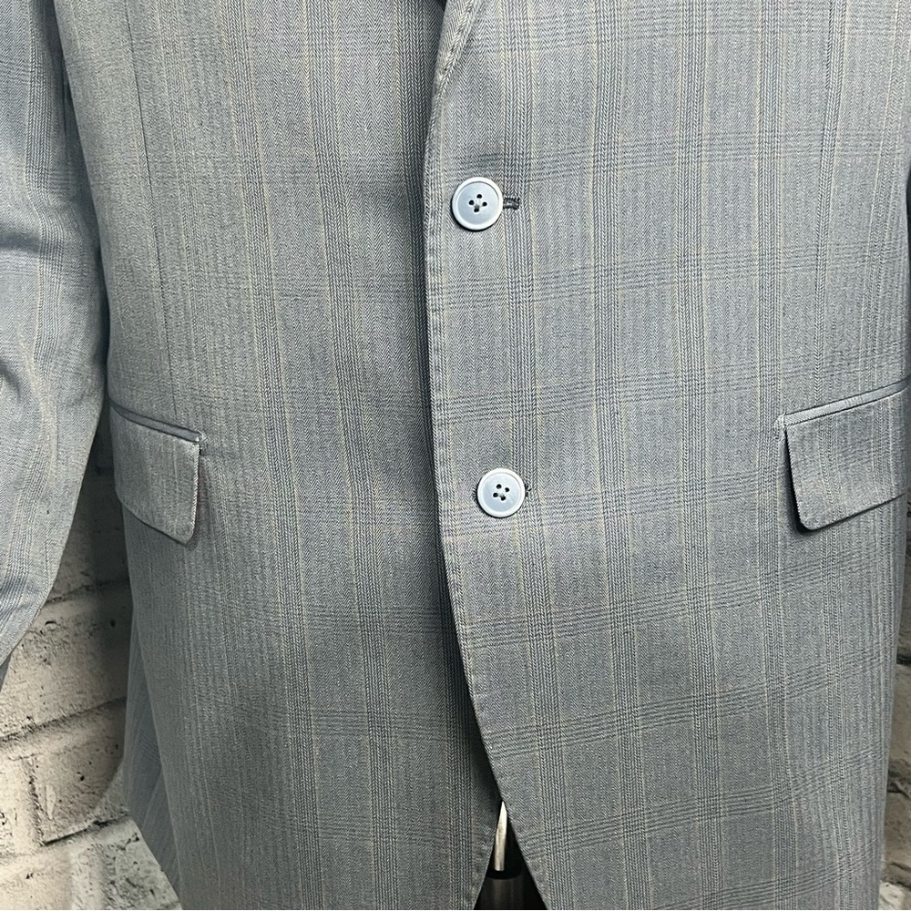 Bianco Brioni Two Button Wool Silk Blend Blazer - Picture 6 of 12